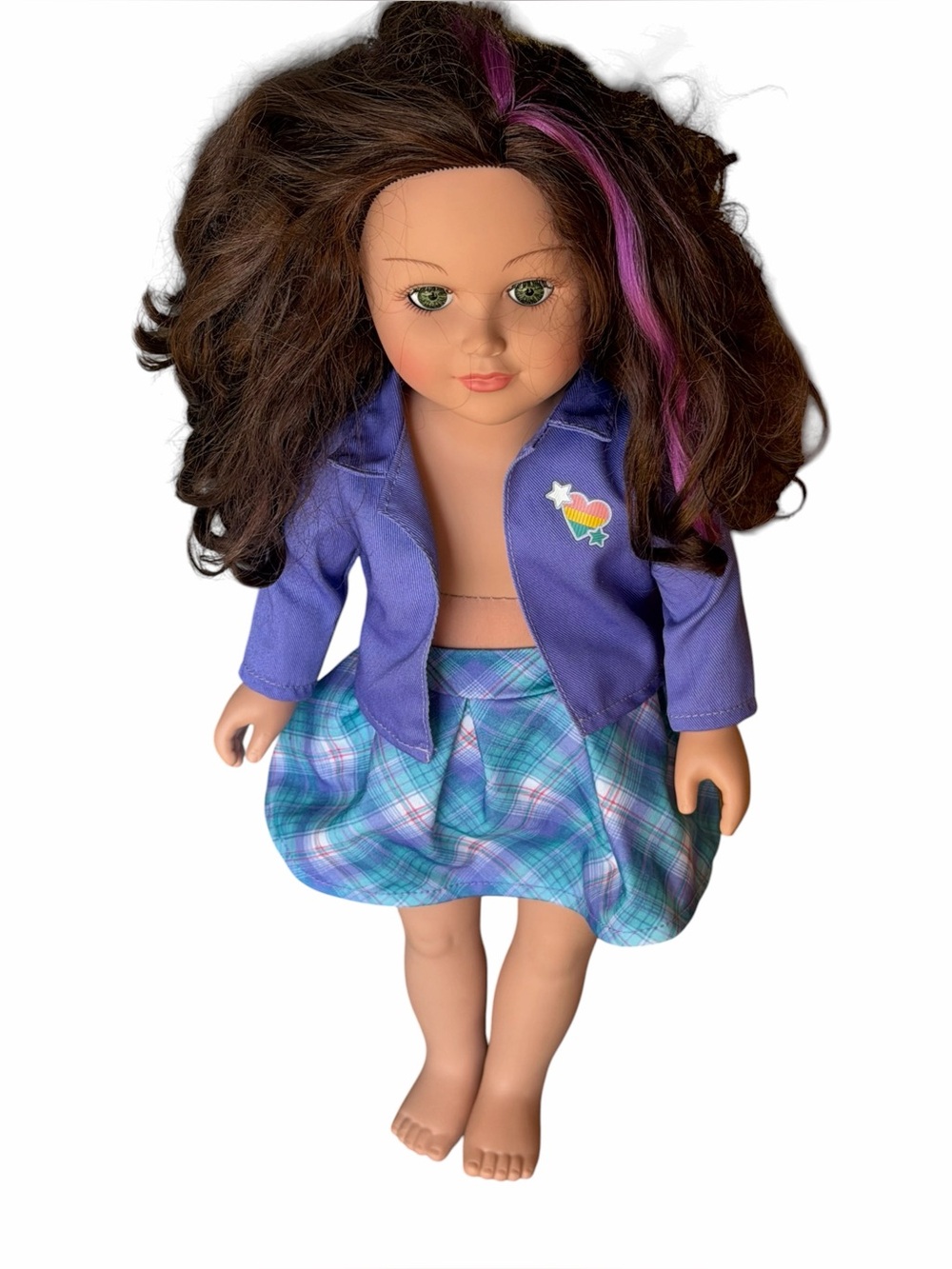 Our Generation 18” pretend play Burnett green eyed girl doll